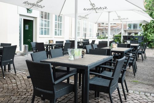 Sportcafe Markthalle Biergarten Übersicht